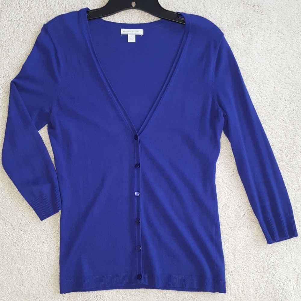 NY&Co purple cardigan